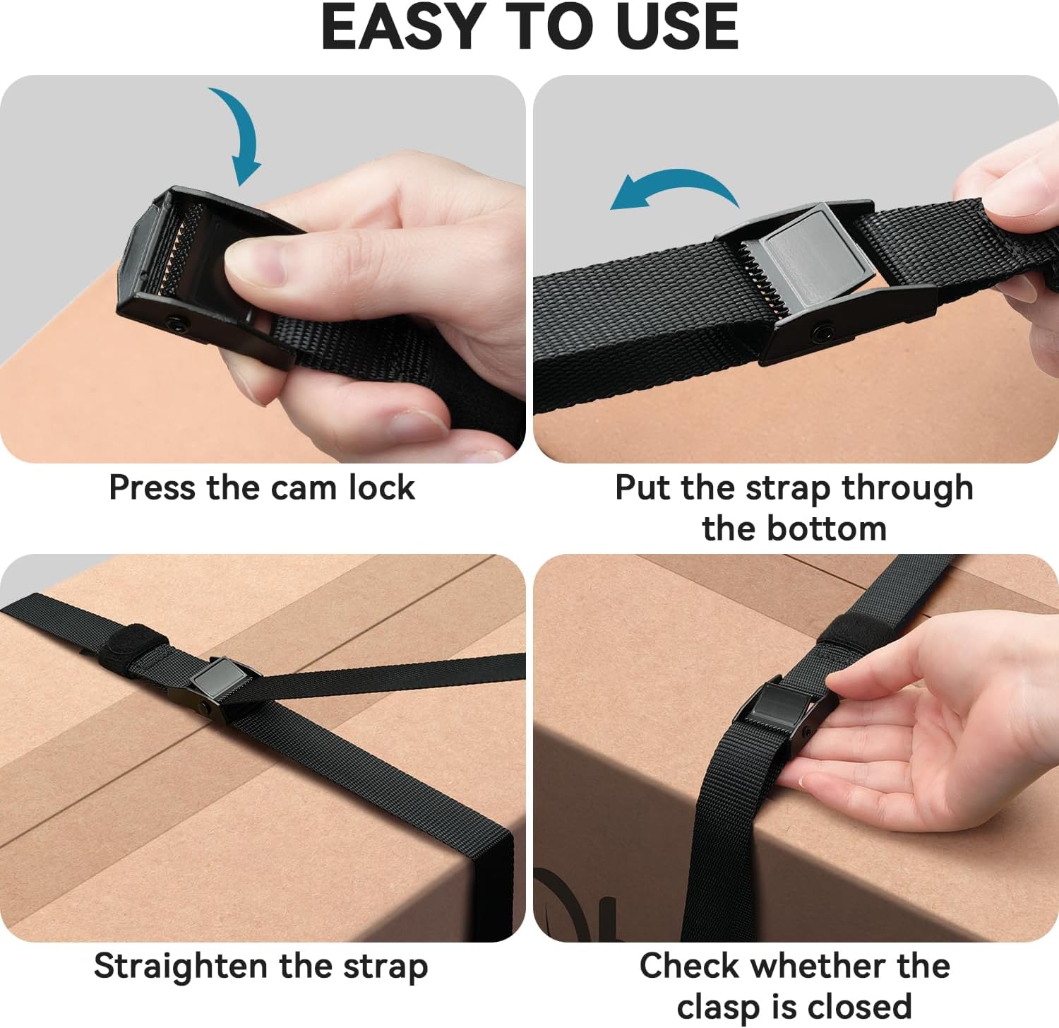 Thumbnail 4 de Ohuhu Tie Down Straps 10 Pack, 2.5m, 250kg cargo straps 🚚