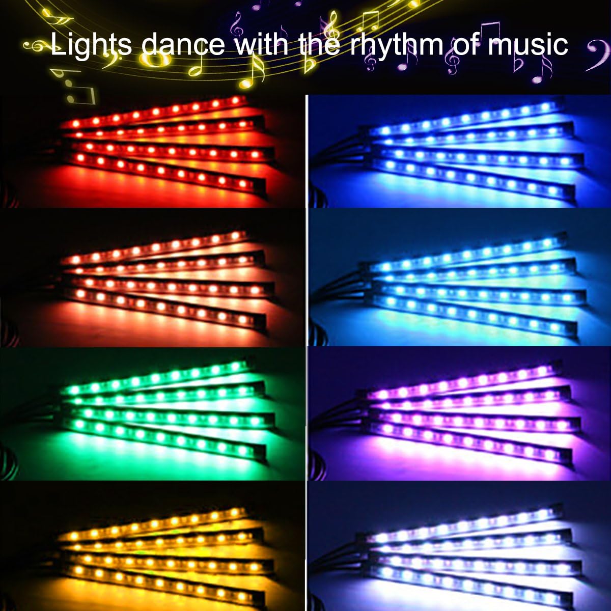 Detalle 2 de Bawoo 48 Streifen Innenbeleuchtung LED