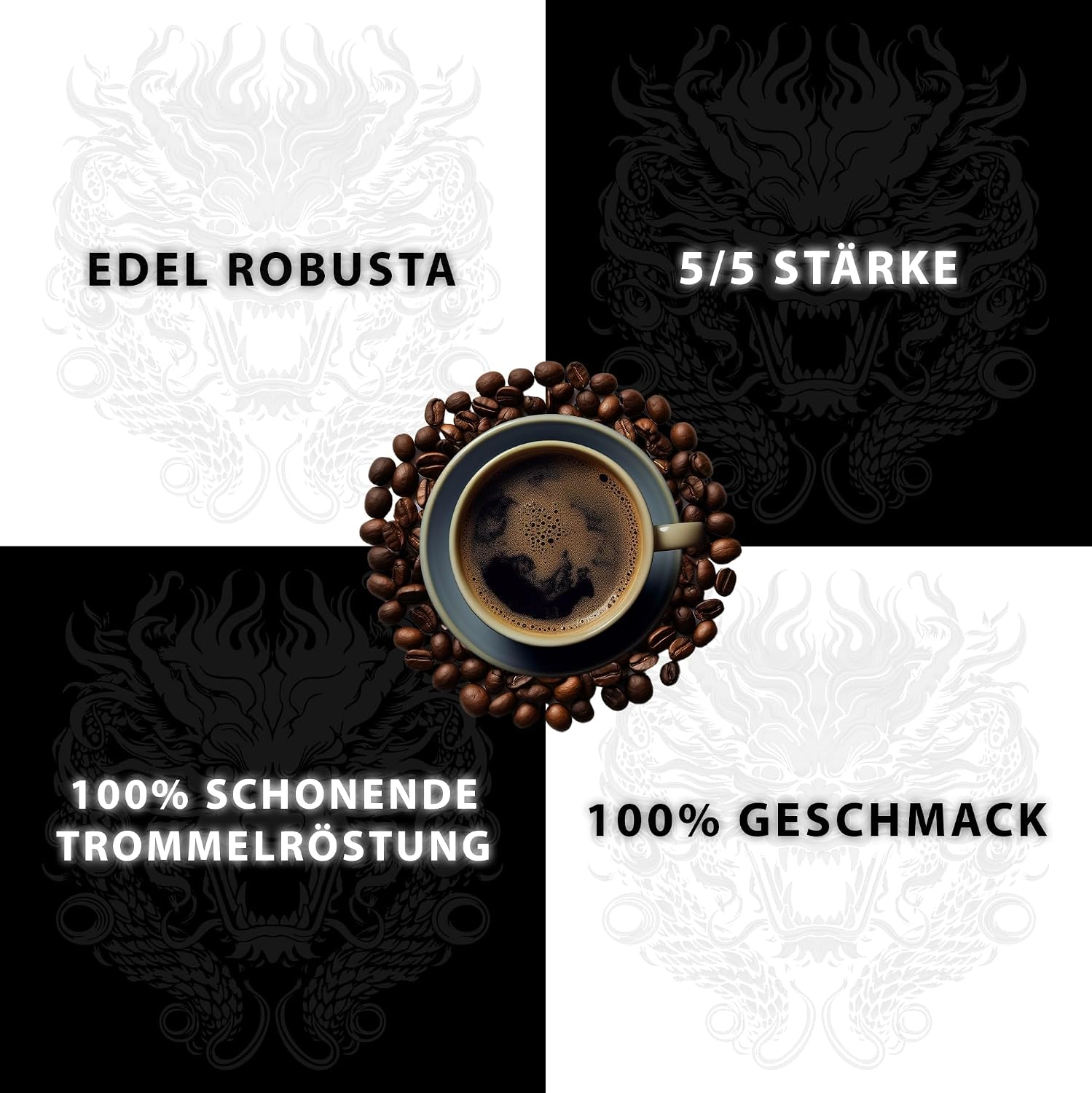Thumbnail 3 de Schwarzer Drache Espresso 1kg Robusta