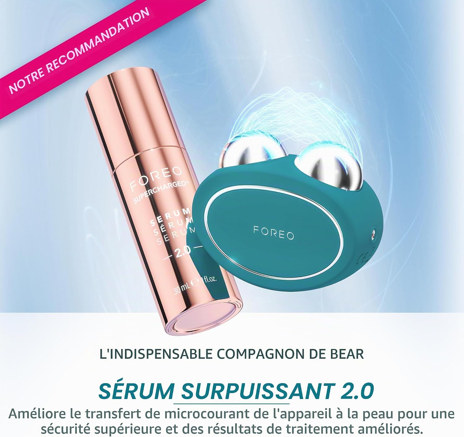 Detalle 2 de FOREO BEAR 2 – Appareil micro-courant visage liftant et tonifiant avancé
