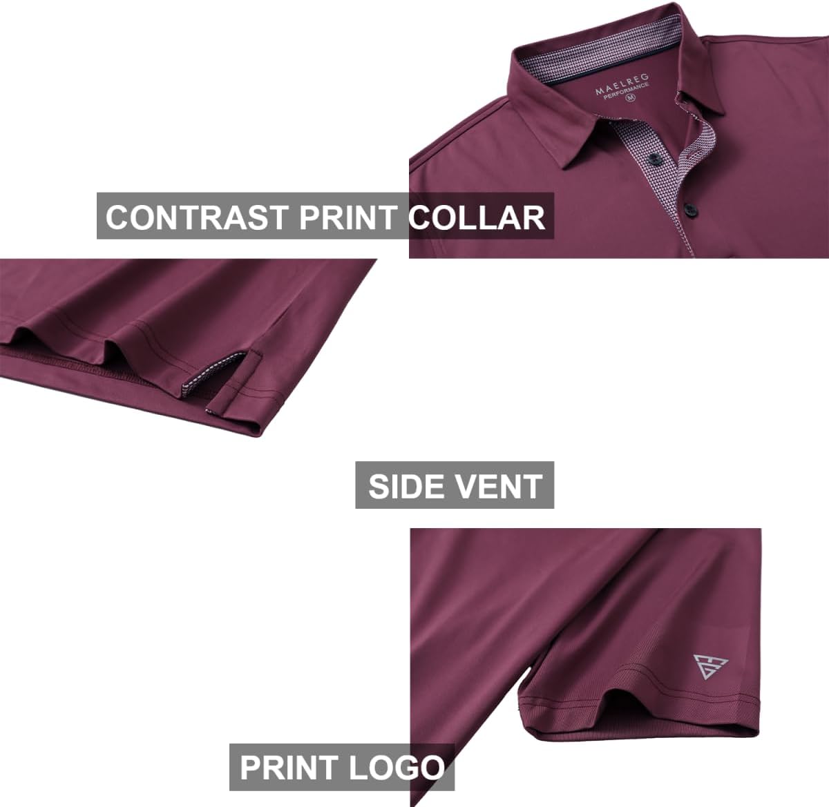 Thumbnail 3 de Men’s Short & Long Sleeve Performance Polo Shirts (Dry Fit, Solid Colors, UPF30+)