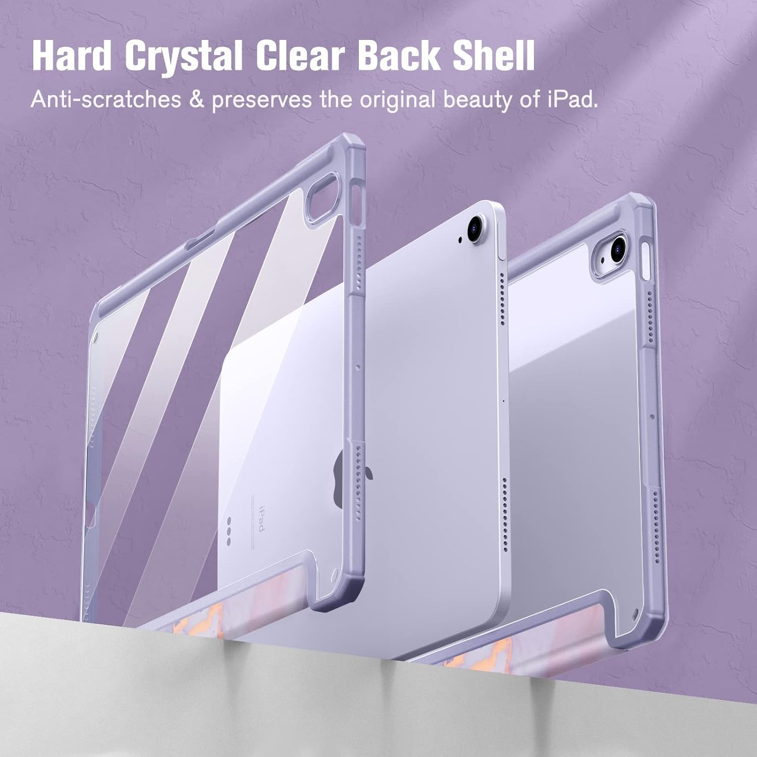 Thumbnail 4 de Fintie Hybrid Hülle für iPad Air 11 Zoll M4/M3/M2 und iPad Air 5./4. Gen – Lila Marmor