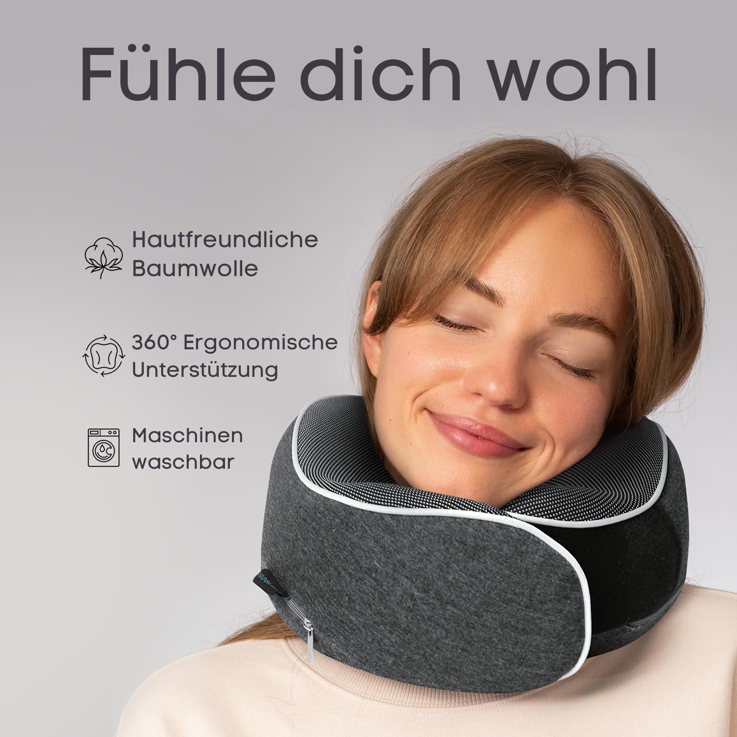 Detalle 2 de Proglobe Nackenkissen Flugzeug 100% Memory Foam