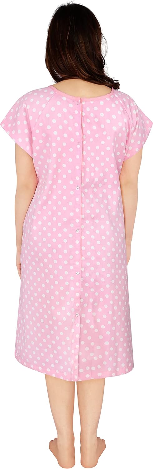 Detalle de Utopia Care Women's Hospital Gown, Small-Medium, Snap-Front Access