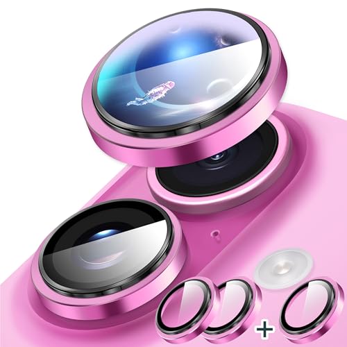 Diruite Protection Objectif Caméra iPhone 16 rose