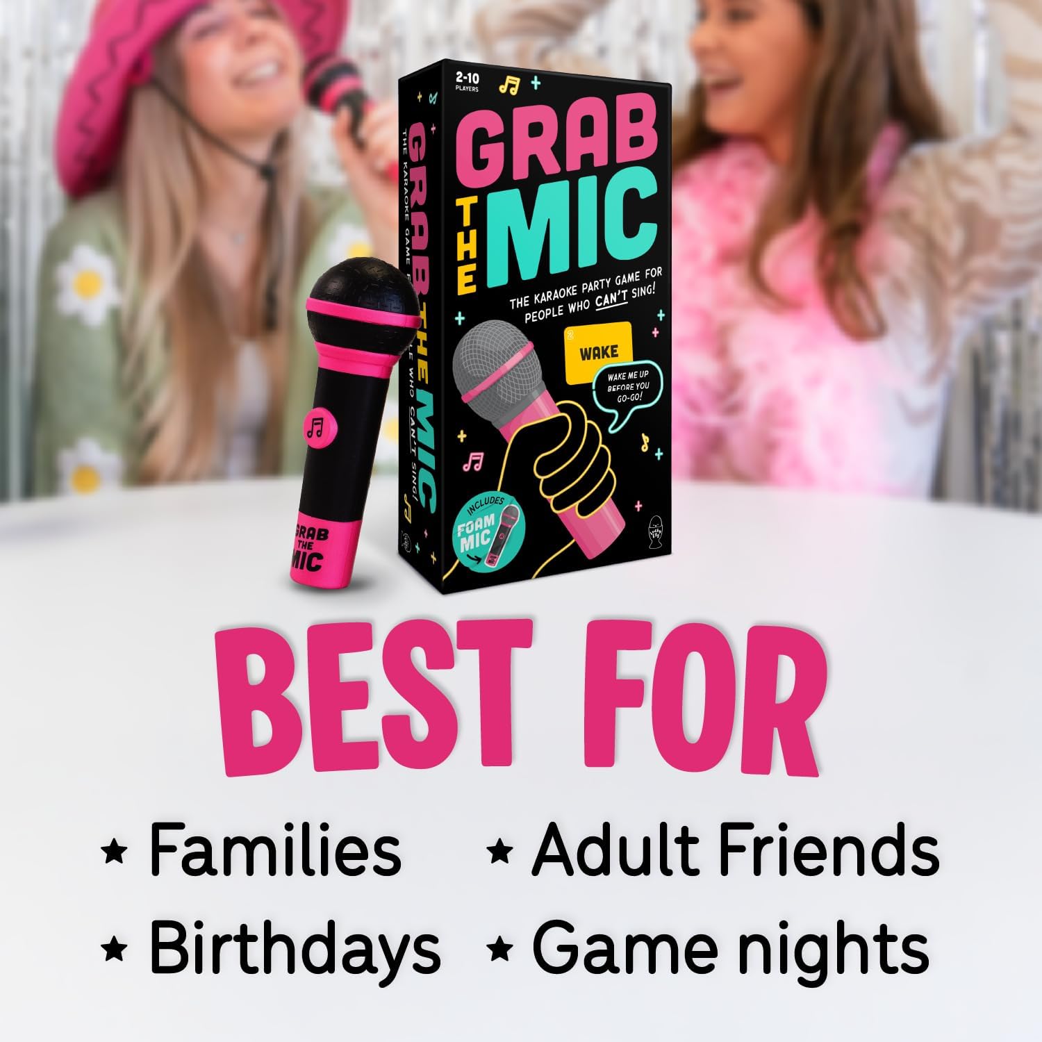 Detalle de Lucky Egg Official Grab The Mic – Family Karaoke Board Game