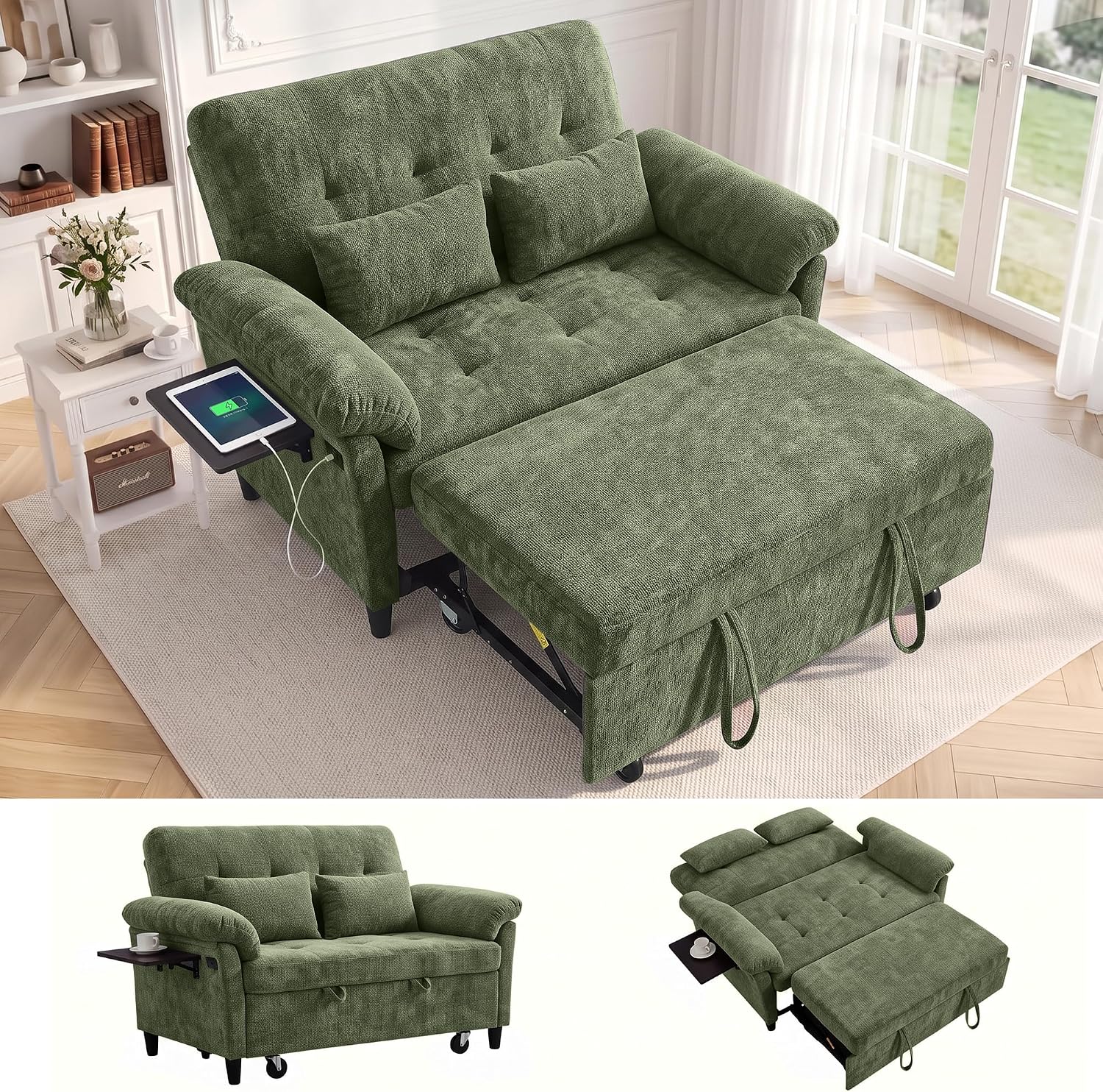 Detalle de XANDERO Chenille Sofa Bed