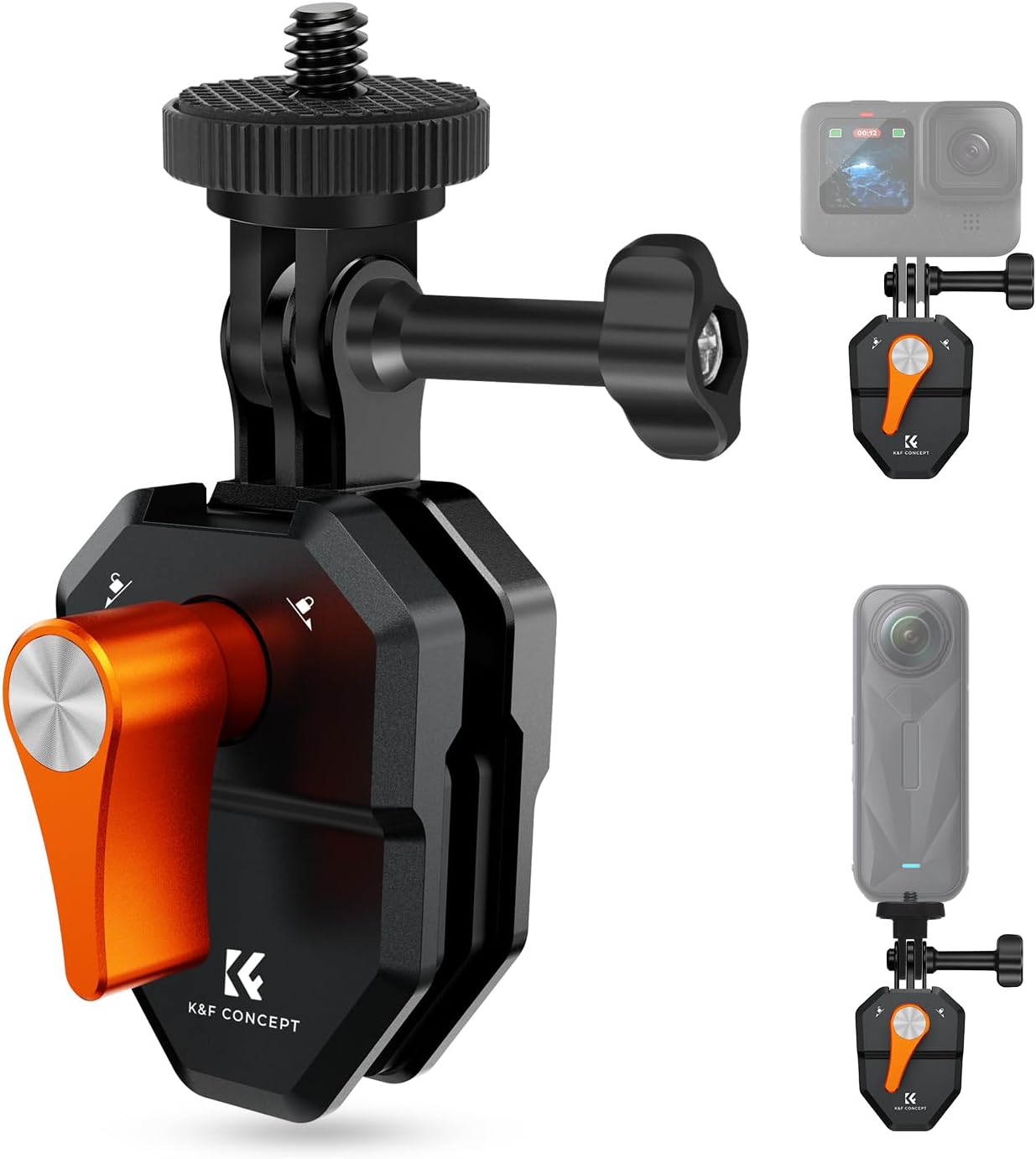 Detalle de K&F CONCEPT Windshield Mount Clamp for GoPro and Action Cameras