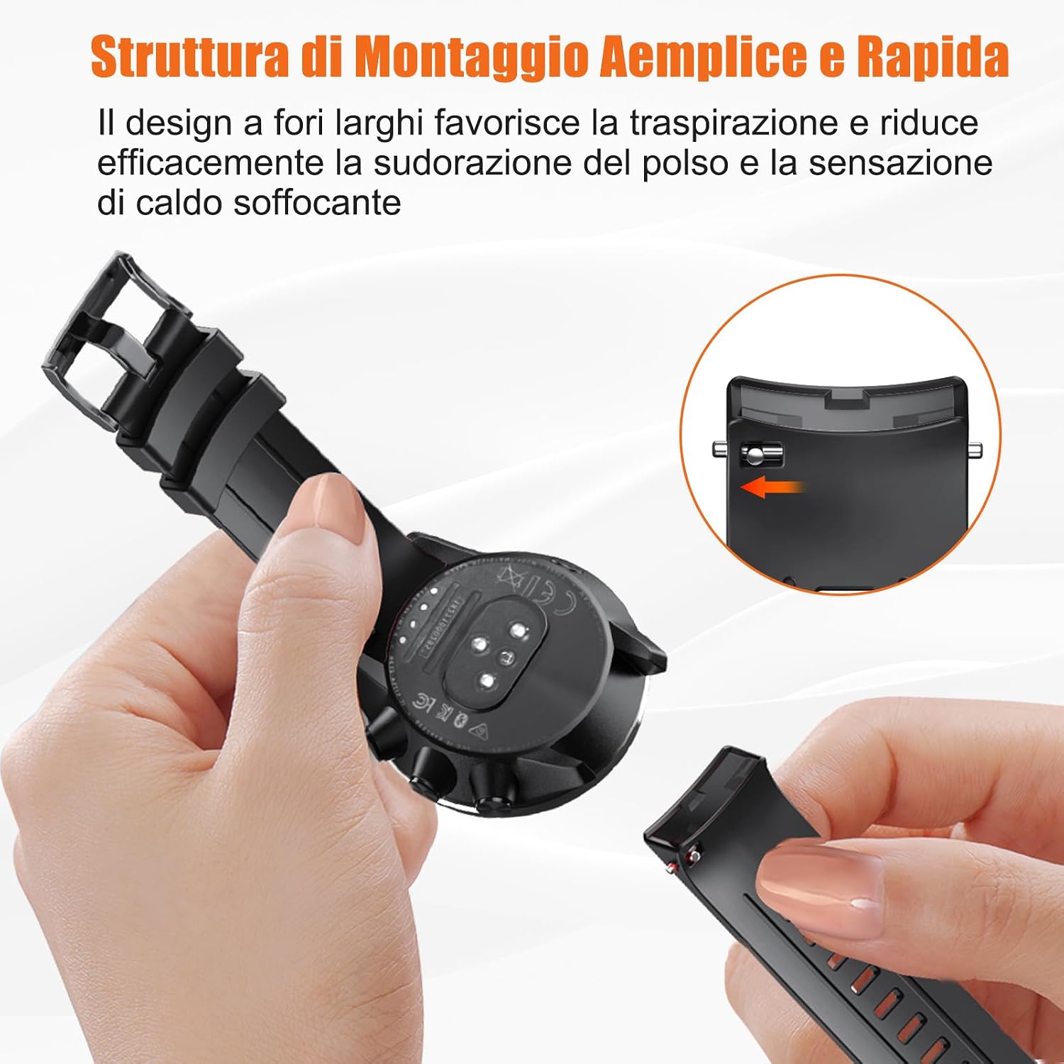 Detalle de Cinturino silicone 24 mm compatibile Sunnto NotoCity