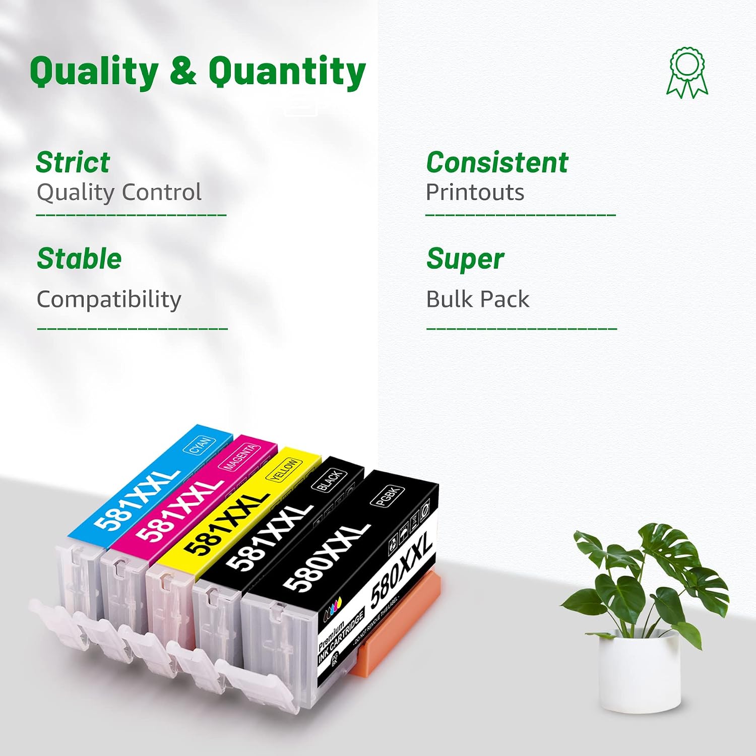 Thumbnail 4 de GREENSKY 5 Pack PGI 580 / CLI 581 XXL Compatible Ink Cartridges for Canon PIXMA TS Series (Non-Original)