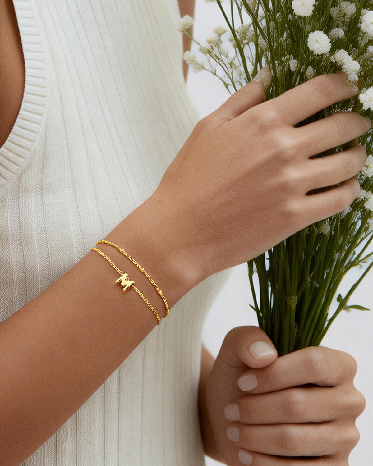 Thumbnail 3 de J.Fée Bracciale con Iniziali per Donna in Argento 925 e Oro 14K placcato