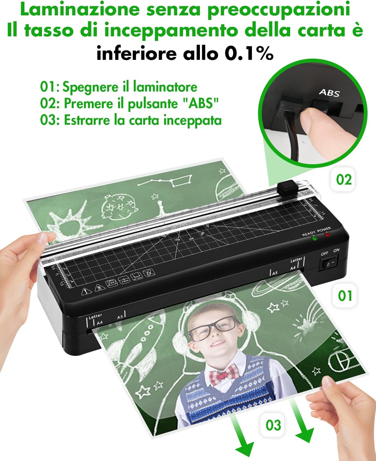 Thumbnail 4 de Plastificatrice A4 10 fogli, laminazione 70s 📠