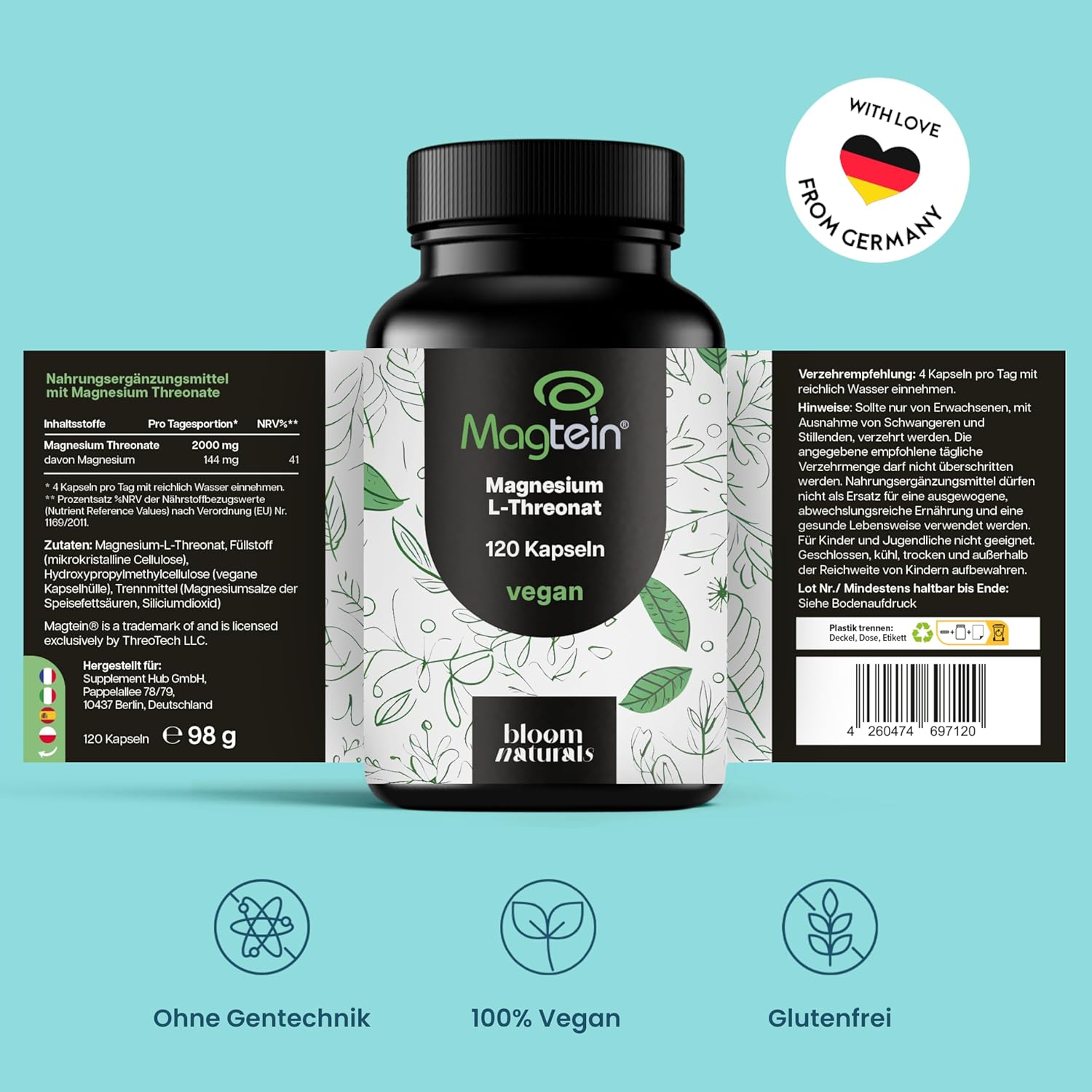 Thumbnail 6 de Magtein Magnesium L-Threonate 120 Kapseln