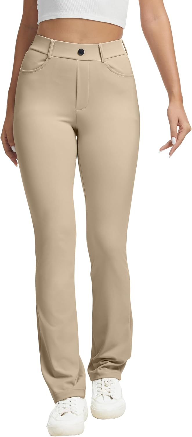 Thumbnail 6 de VIMPEP Women’s Stretchy Yoga Dress Pants High Rise Straight Leg with Pockets