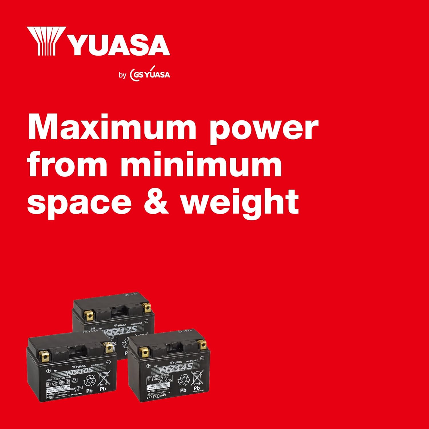 Thumbnail 5 de Yuasa YTZ10S 12V 190 CCA maintenance-free VRLA AGM motorbike battery