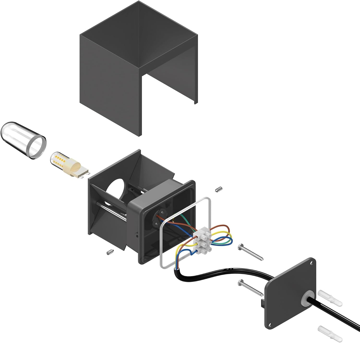 Detalle de Ledscom.de 2 applique CUBEL per esterni IP65 con sensore movimento e attacco G9