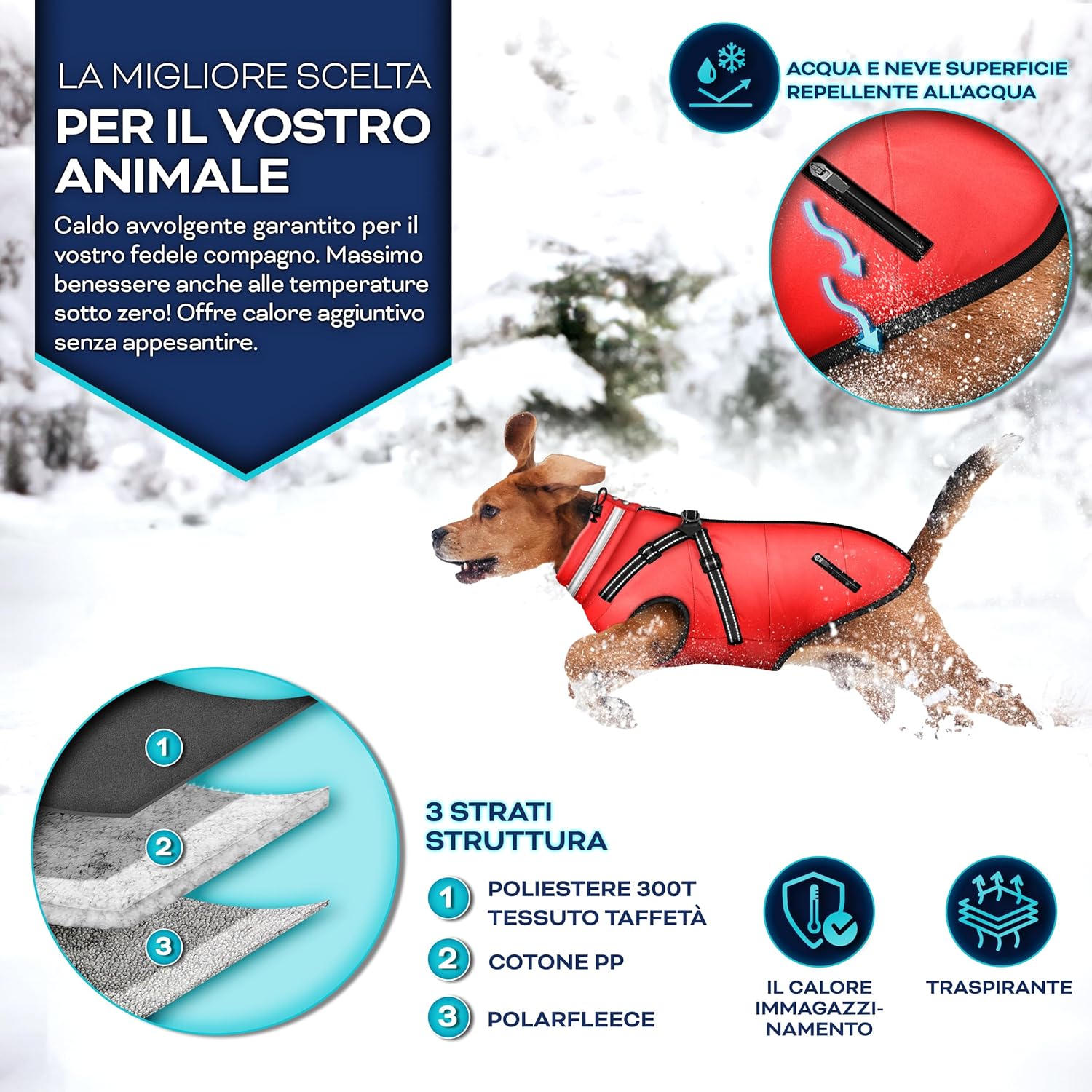 Thumbnail 4 de TRESKO Giacca Invernale per Cani XL impermeabile