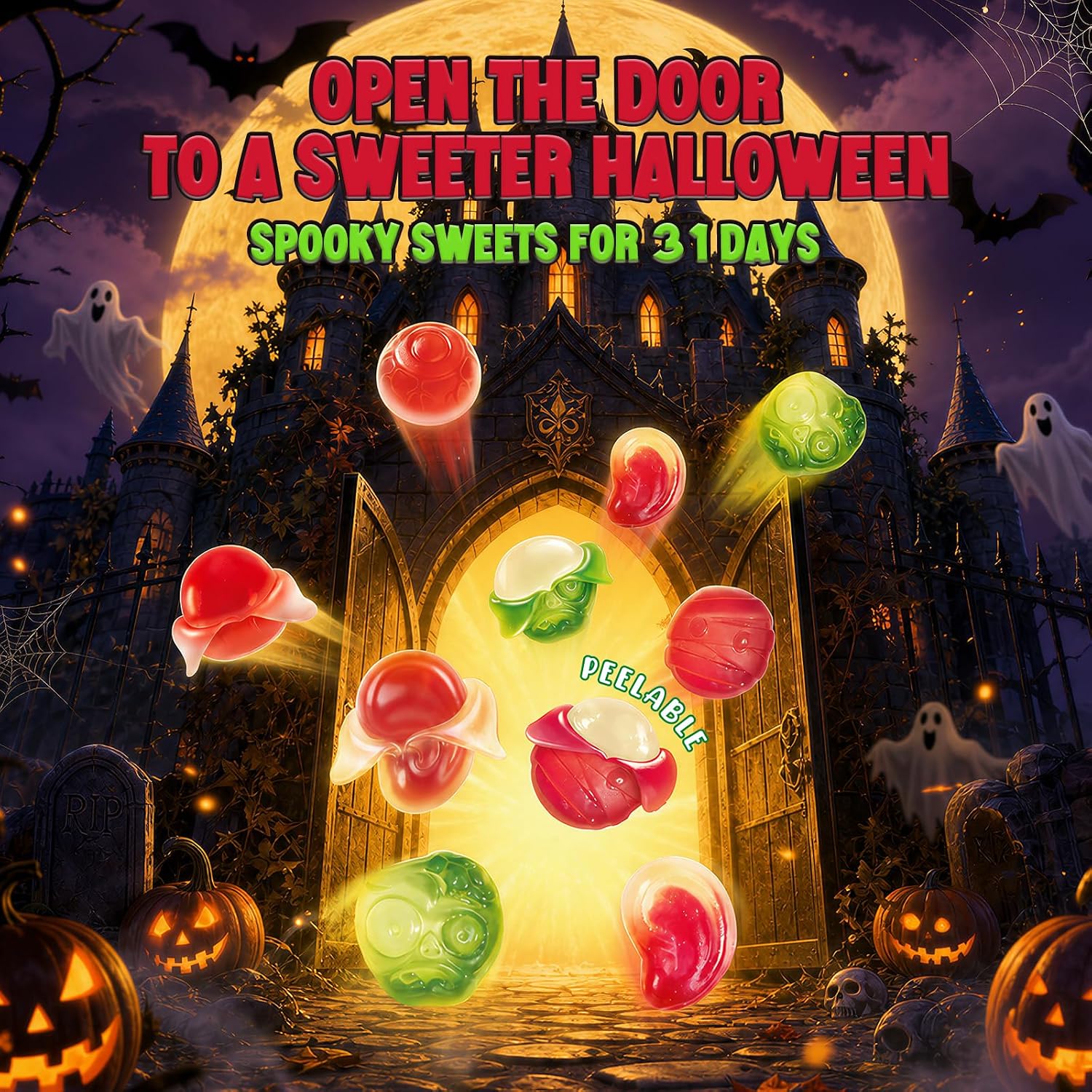 Detalle de AMOS Halloween gummy advent calendar 170 g