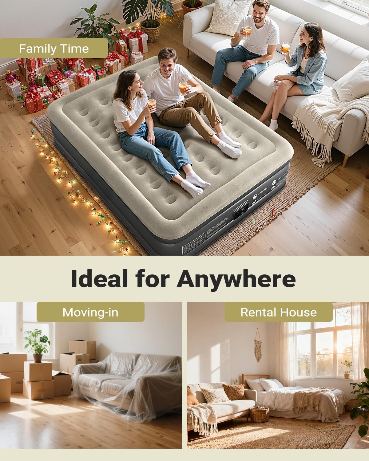 Thumbnail 5 de iDOO Air Mattress Queen 650 lb capacity mattress