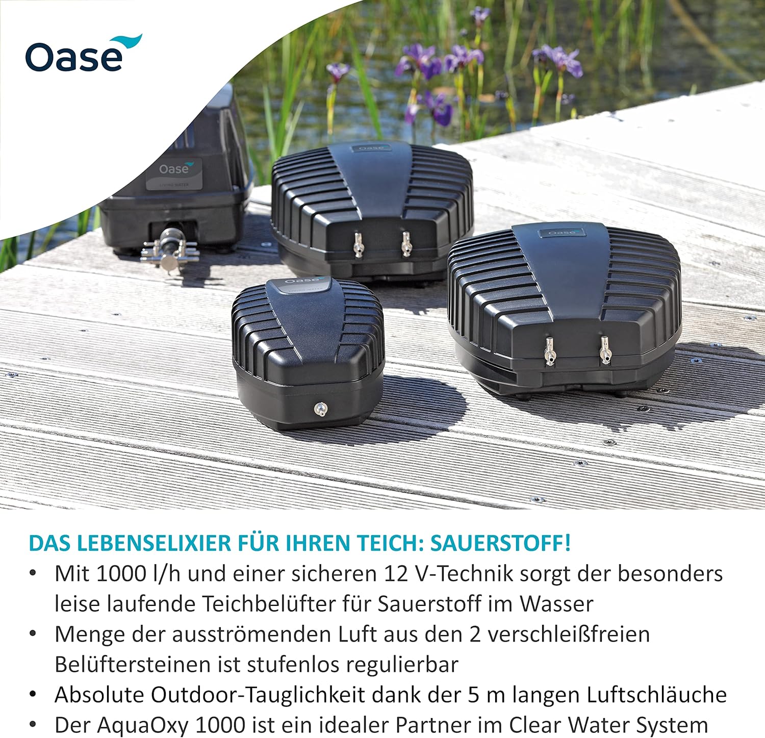 Detalle 2 de OASE AquaOxy 1000 Teichbelüfter