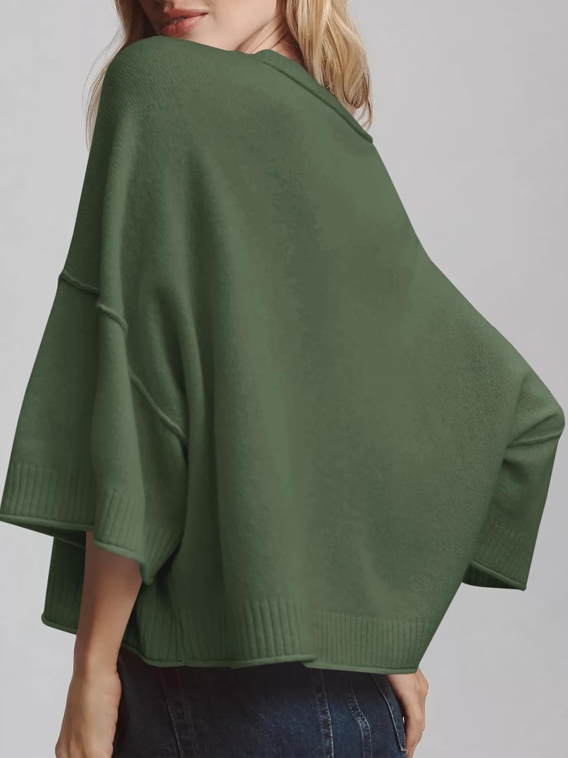 Detalle 2 de Saodimallsu Women's Cropped Short-Sleeve Sweater