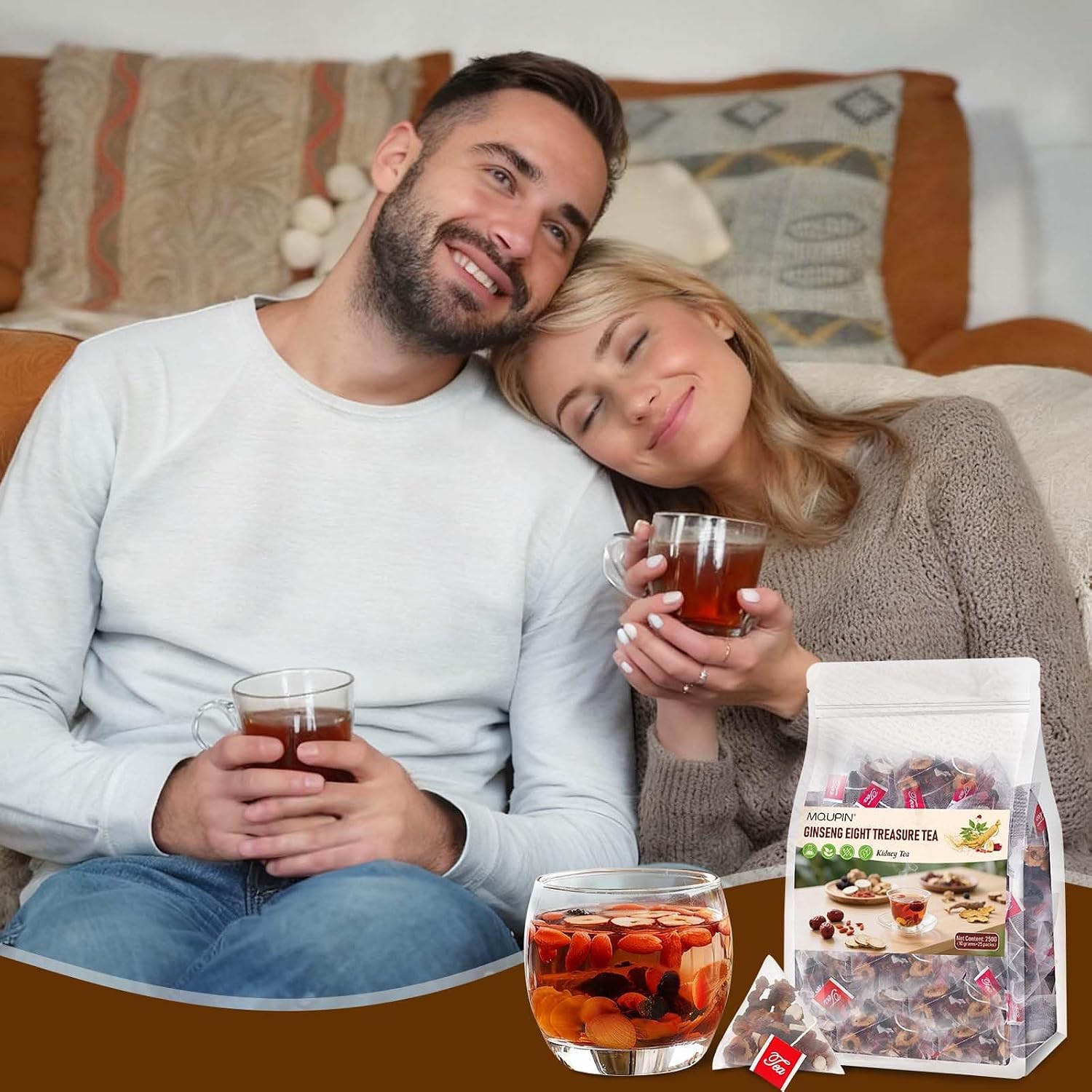 Thumbnail 3 de 25 Beutel Ginseng Acht Schätze Tee – Premium Kräutertee koffeinfrei, traditionell mit Ginseng, Maca & roten Datteln
