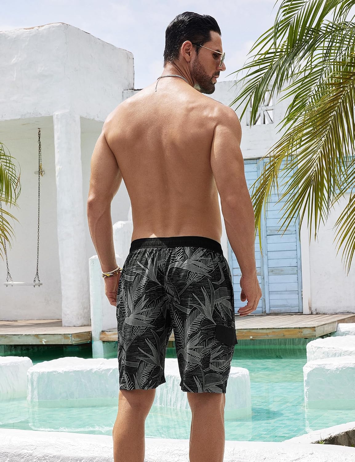 Detalle 1 de APTRO Men's 9" Swim Trunks with Mesh Lining, Quick-Dry Lightweight Fabric