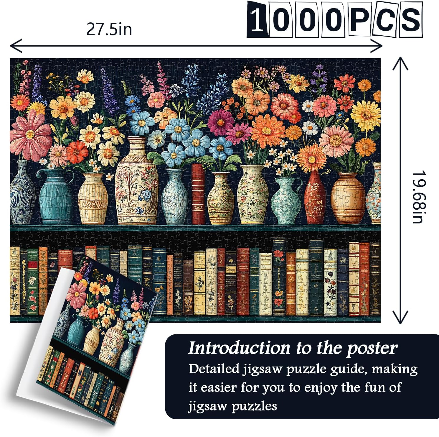 Thumbnail 3 de PICKFORU Wildflower Pages Puzzle 1000 pieces 🧩