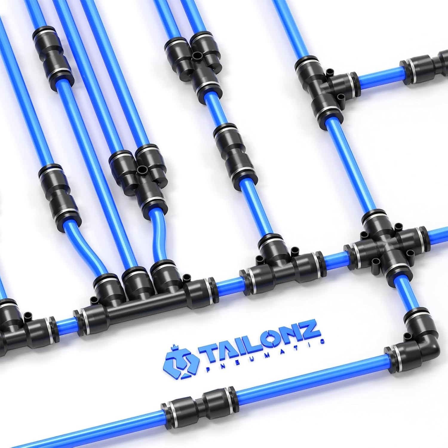 Thumbnail 6 de TAILONZ PNEUMATIC Black Elbow 6mm Tube OD Push to Connect Fittings (Pack of 10)