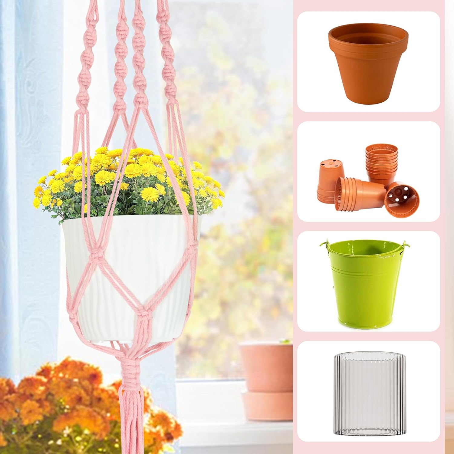 Thumbnail 5 de XXXFLOWER 3 Pack Macrame Plant Hanger