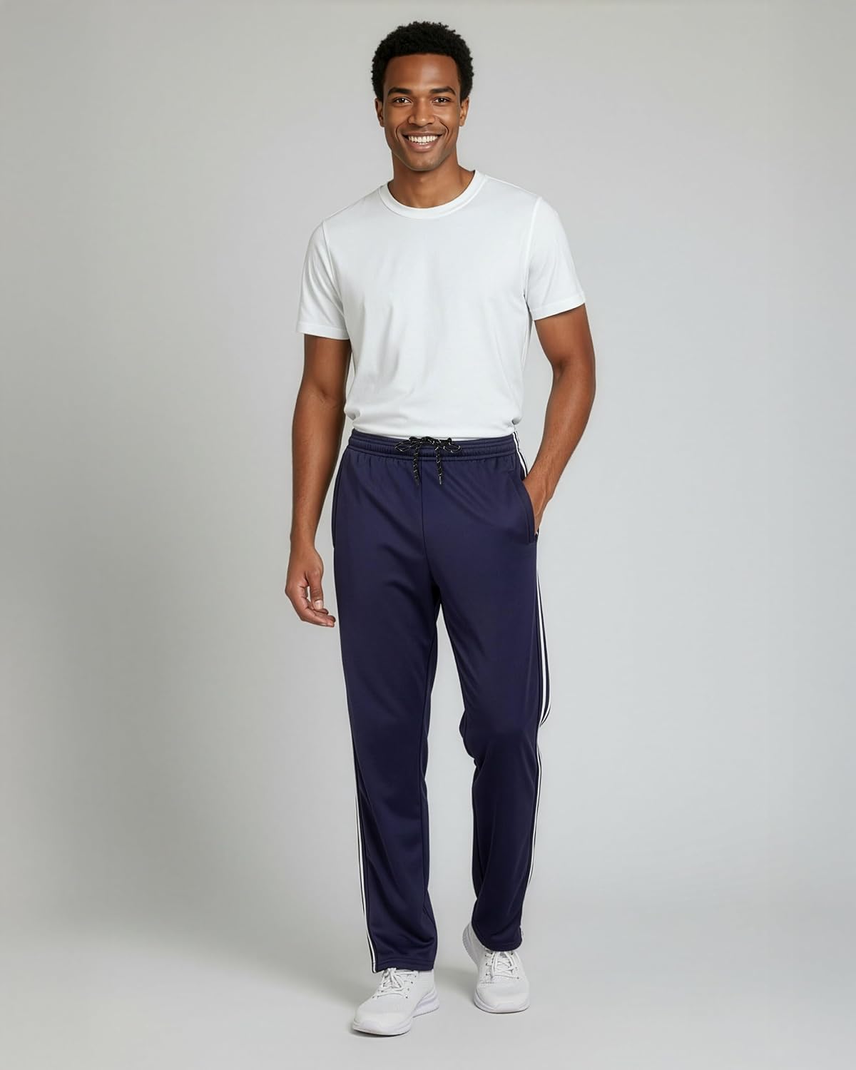 Detalle de Real Essentials Men's Mesh Sweatpants, 3-Pack