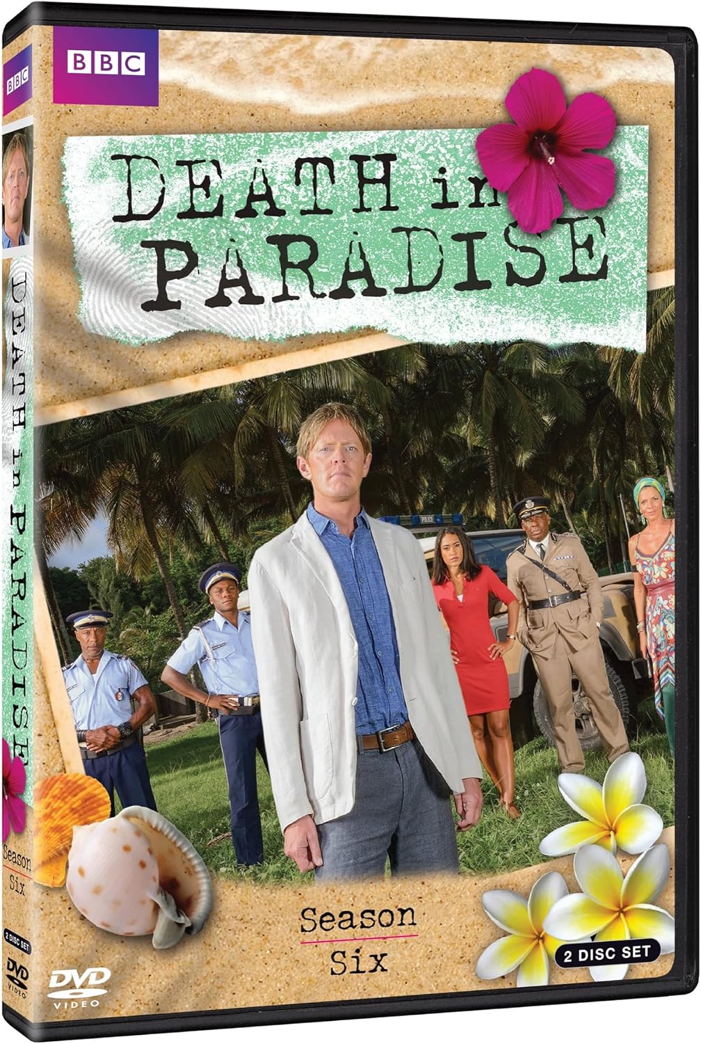 Detalle 2 de BBC Studios Death in Paradise: Season Six DVD, 2-Disc NTSC Set