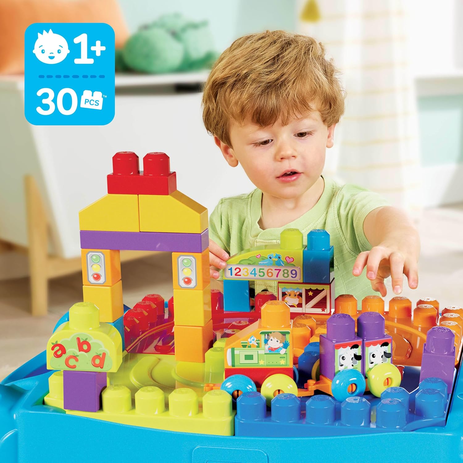 Detalle de Mega Bloks BAU- und Spieltisch CNM42 mit 30 Teilen