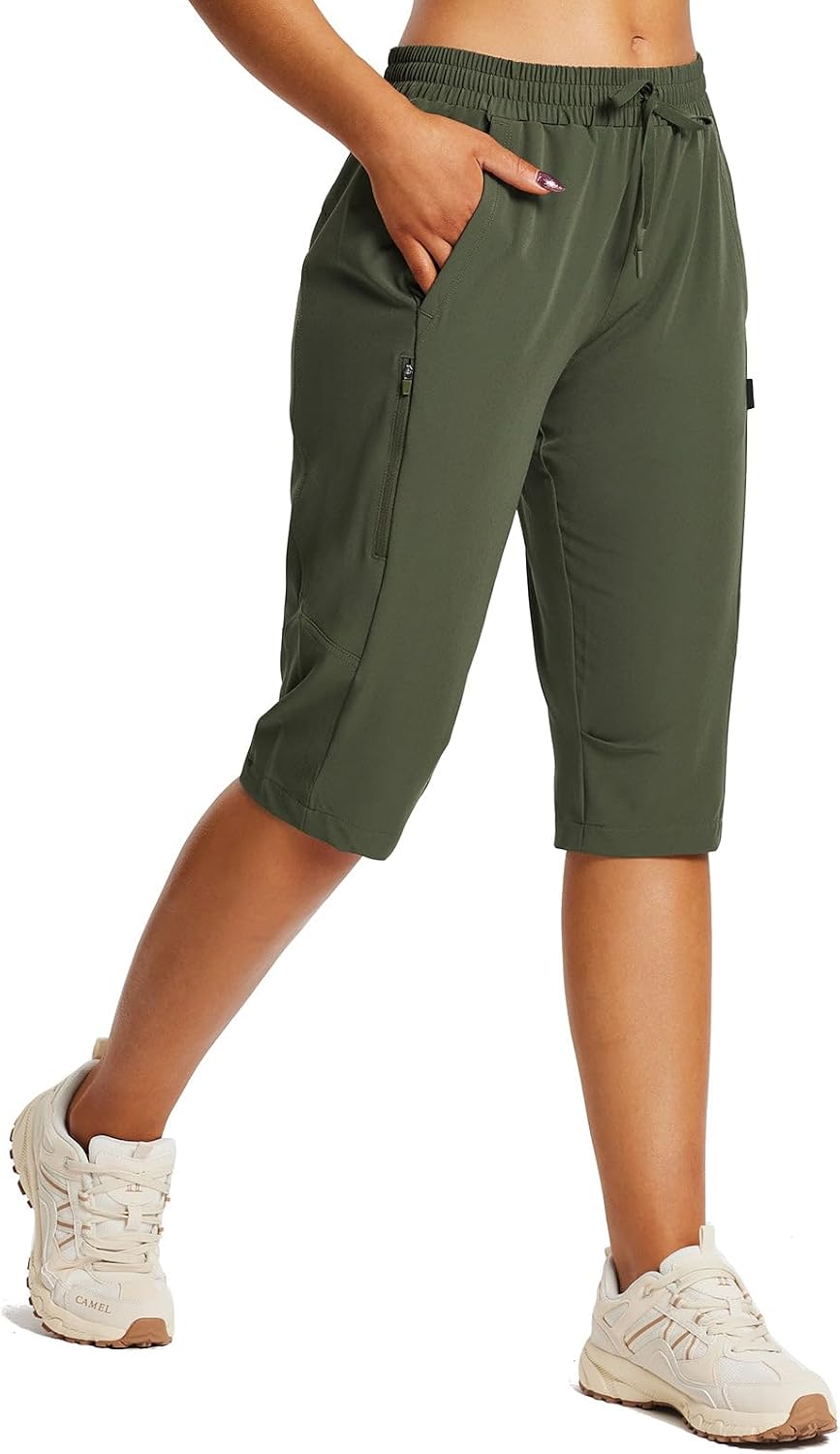 Detalle de baleaf Women’s 15" Hiking Shorts Long Bermuda Cargo (Below-the-Knee Capris)