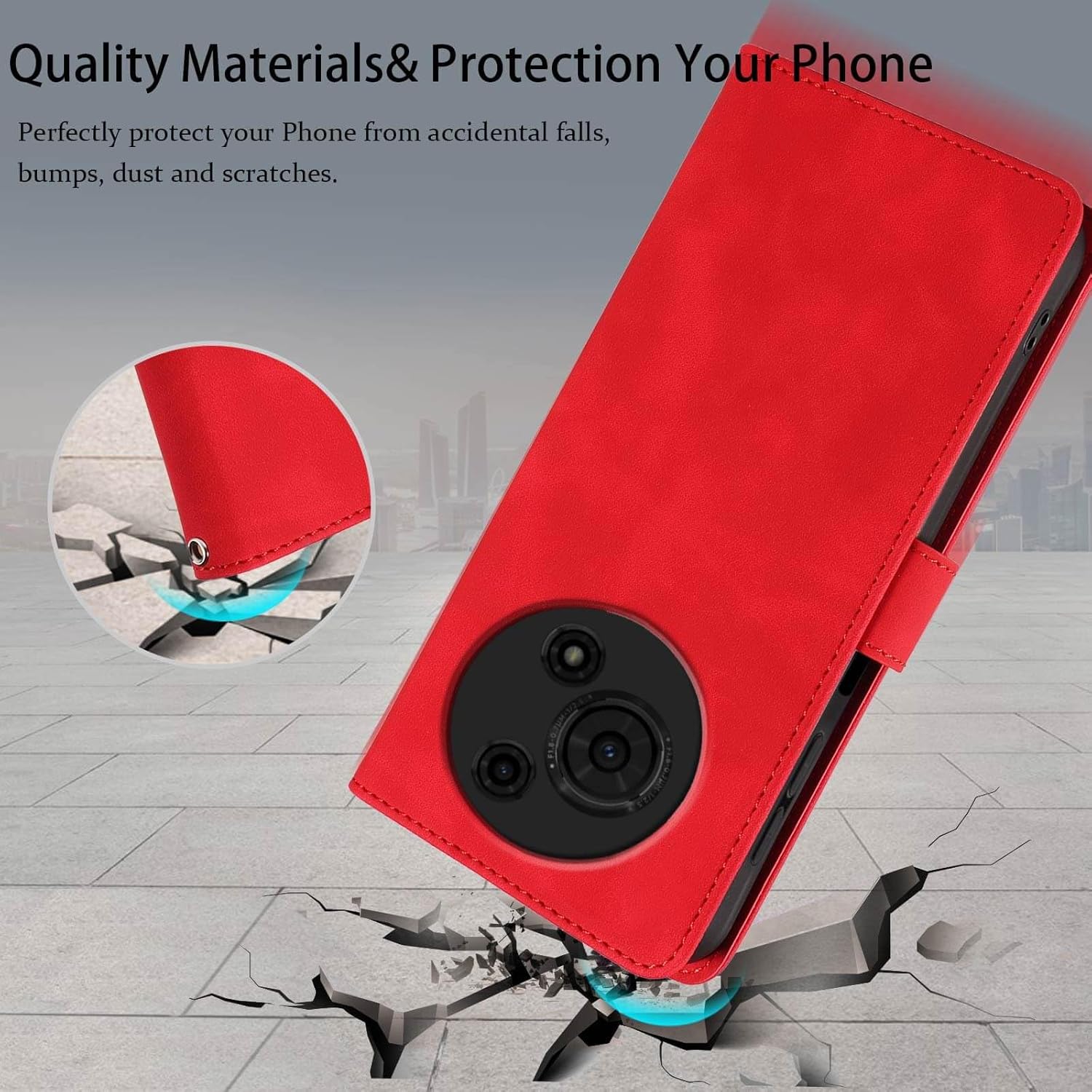 Thumbnail 5 de GOTOURED Wallet Case for TCL 605/60 SE: Soft Leather, RFID Blocking & Kickstand