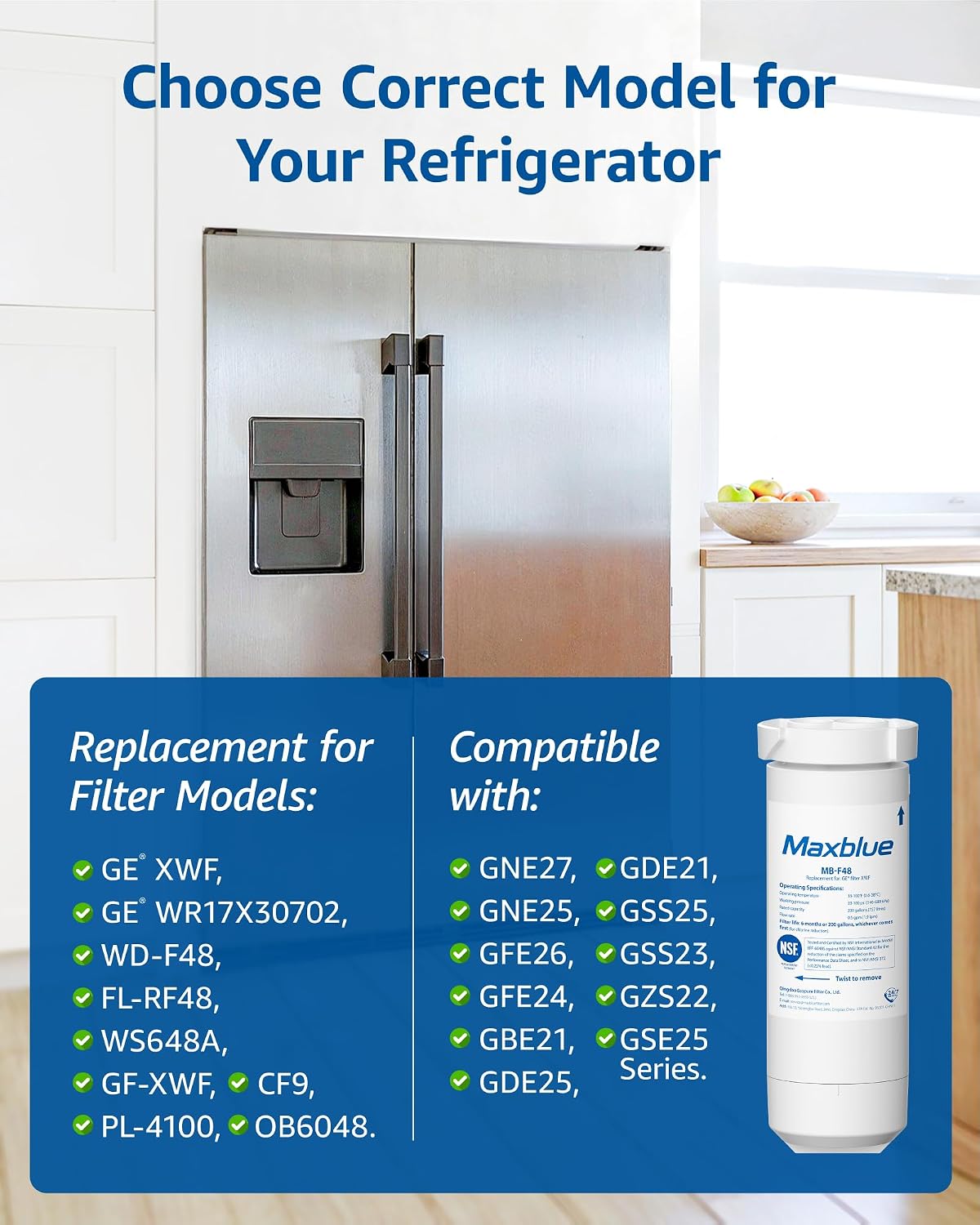 Thumbnail 1 de Maxblue refrigerator water filter XWF