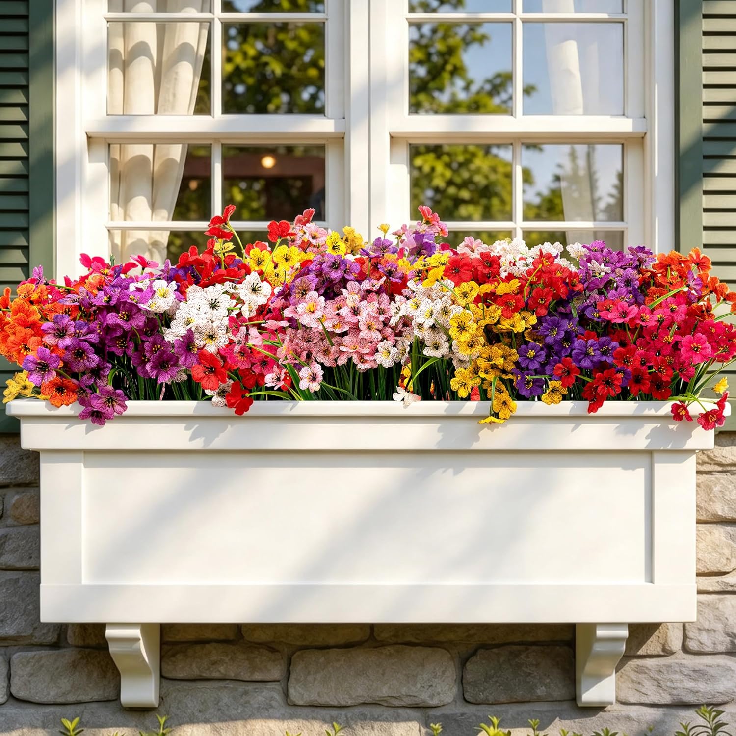 Thumbnail 6 de 24 Bundles Artificial Flowers for Outdoors/Indoors in 8 Colors – Handcrafted, UV-Resistant, Low Maintenance