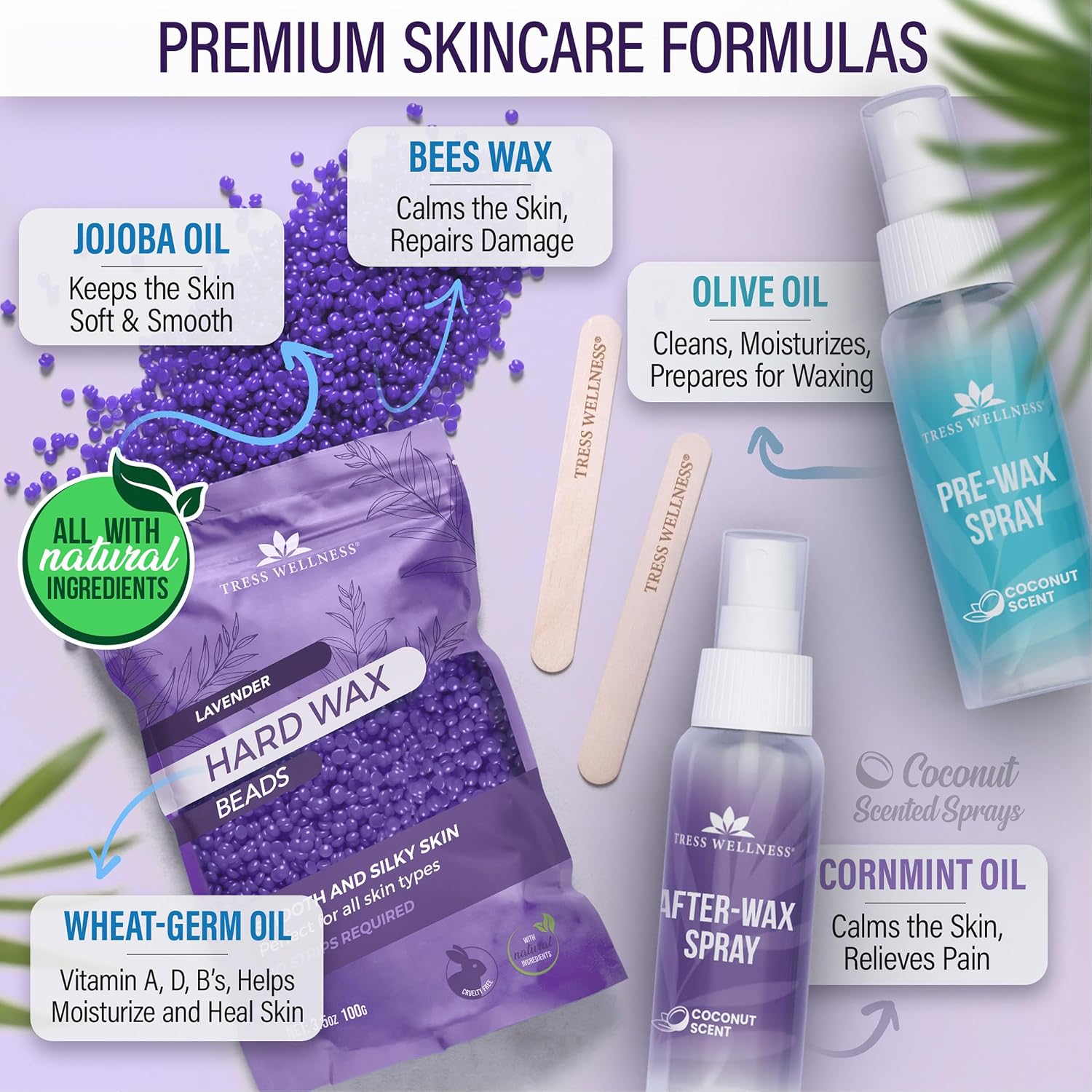 Detalle 2 de Tress Wellness Waxing Kit for Sensitive Skin ⚙