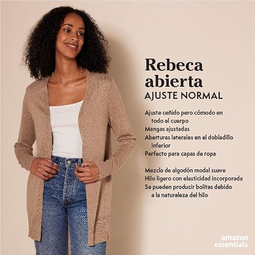 Detalle 2 de Amazon Essentials Cardigan femme légère, ouvert devant