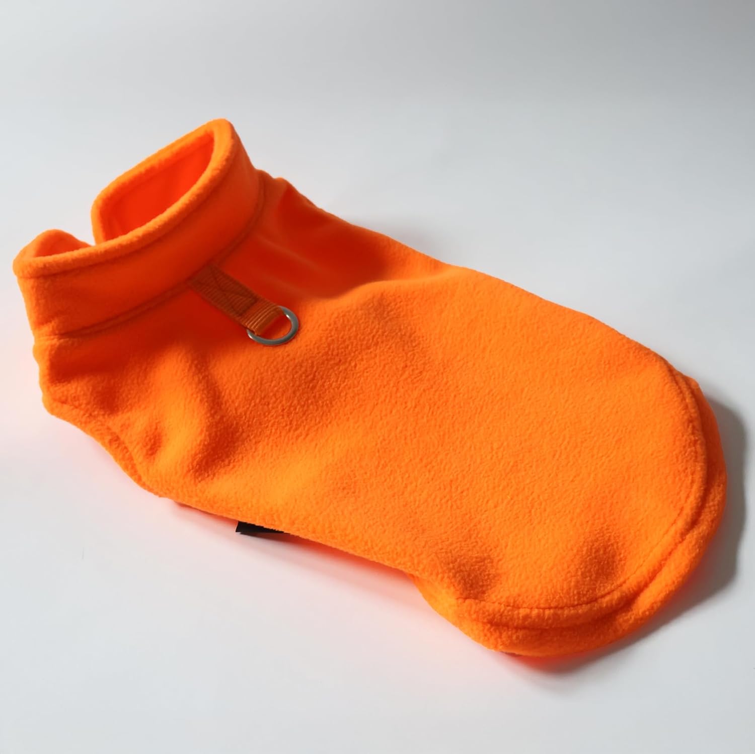 Thumbnail 5 de JACKO & CO Fleece Vest Dog Sweater with Leash Ring (Orange, XL) – Soft, Lightweight Coat for Small to Medium Pets