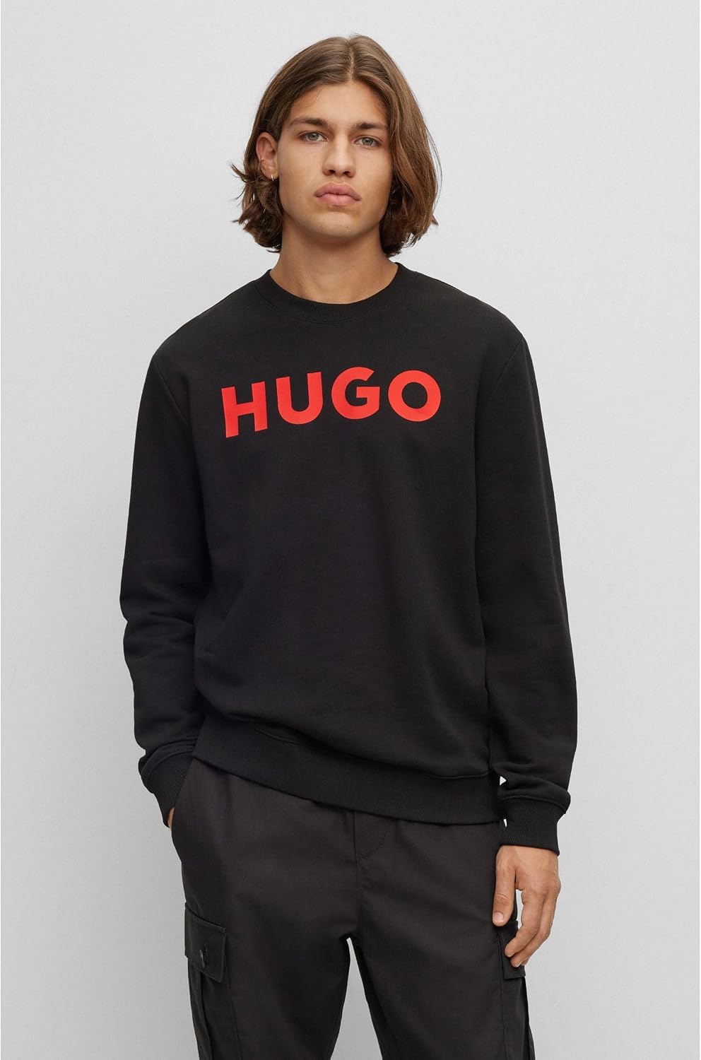 Detalle de HUGO BOSS Men's Dem Sweatshirt: Classic Regular Fit Everyday Comfort
