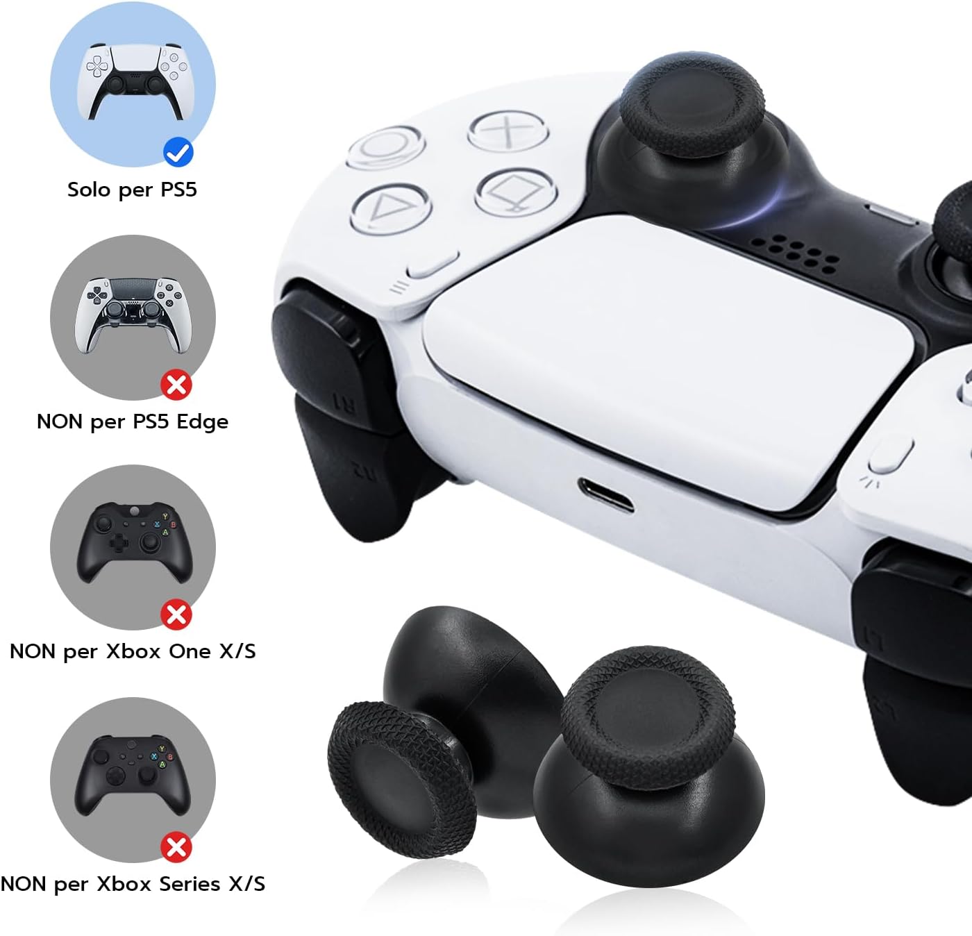 Detalle de Mcbazel Levette Analogiche per PS5 Joystick