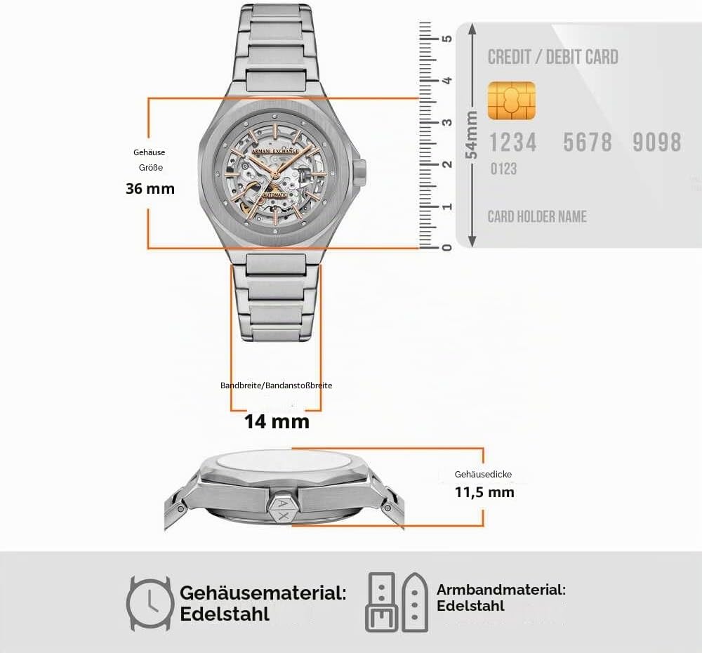 Thumbnail 6 de Armani Exchange Damenarmbanduhr Watch for Women mit 48-mm-Gehäuse und Quarz-Chronograph