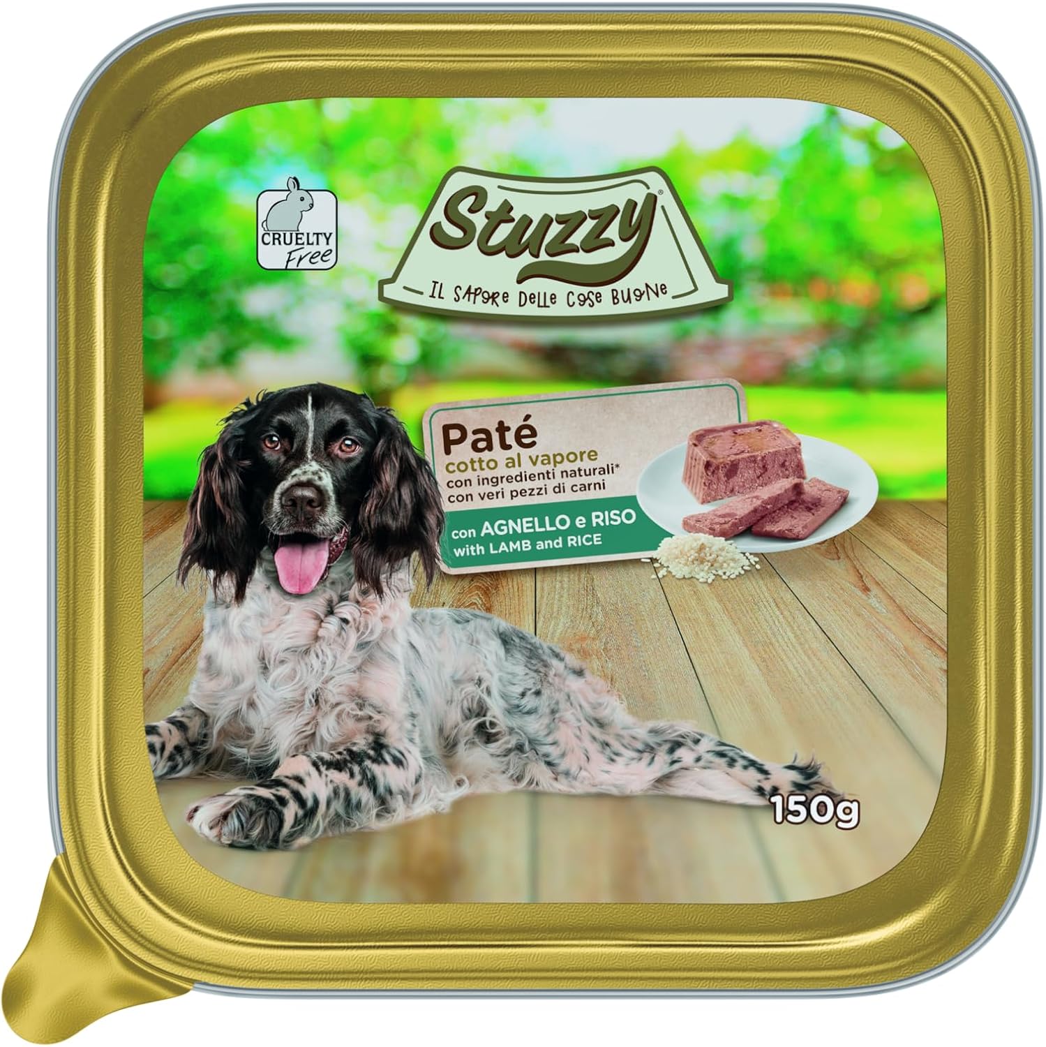 Thumbnail 4 de Stuzzy Cibo Umido per Cani Adulti al gusto Prosciutto, Paté e Carni in Pezzi – Totale 3,3 Kg (22 Vaschette da 150 g)