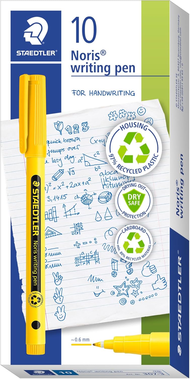 Thumbnail 6 de STAEDTLER 307-9 Noris Handwriting Pen – Black (Box of 10)