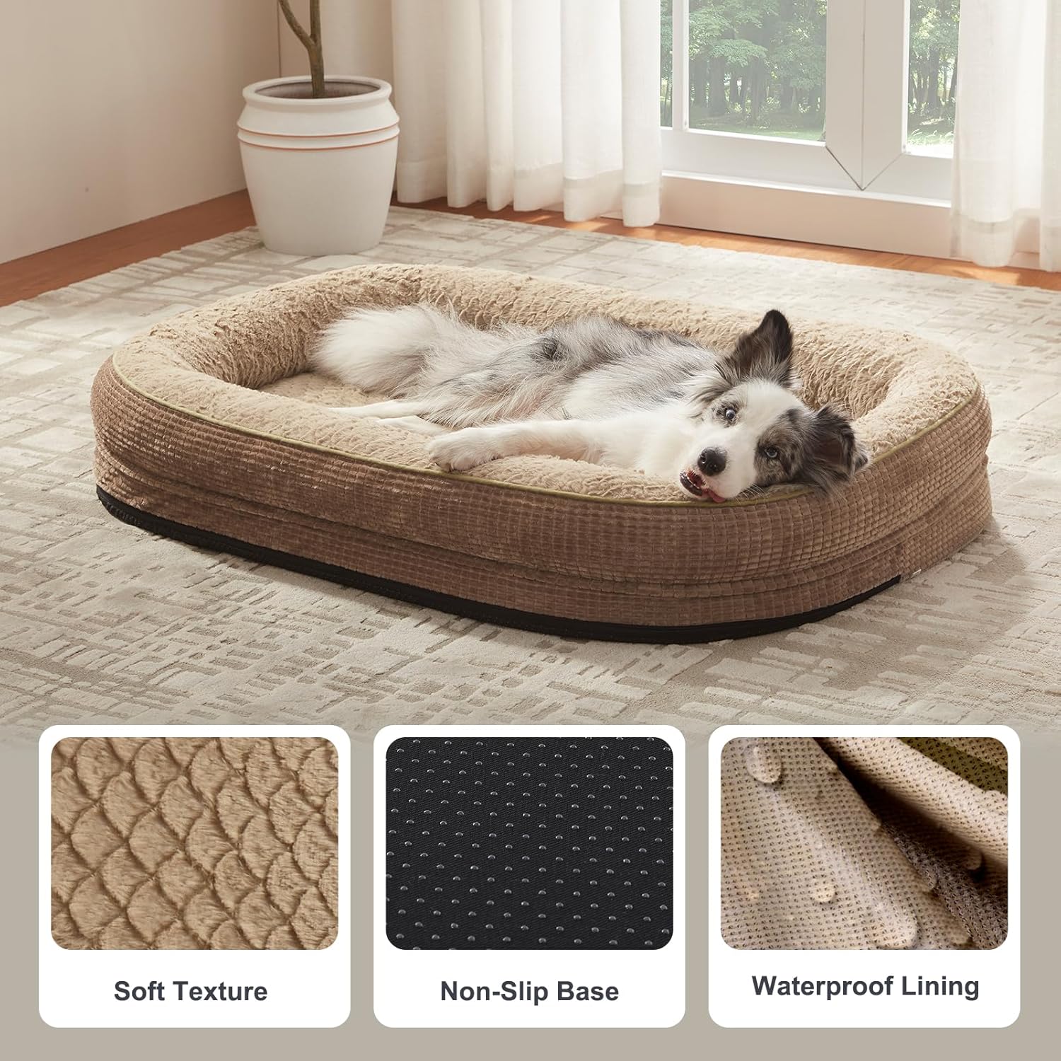 Thumbnail 6 de Pawk Large Dog Bed: XL Orthopedic Memory Foam for Big Breeds