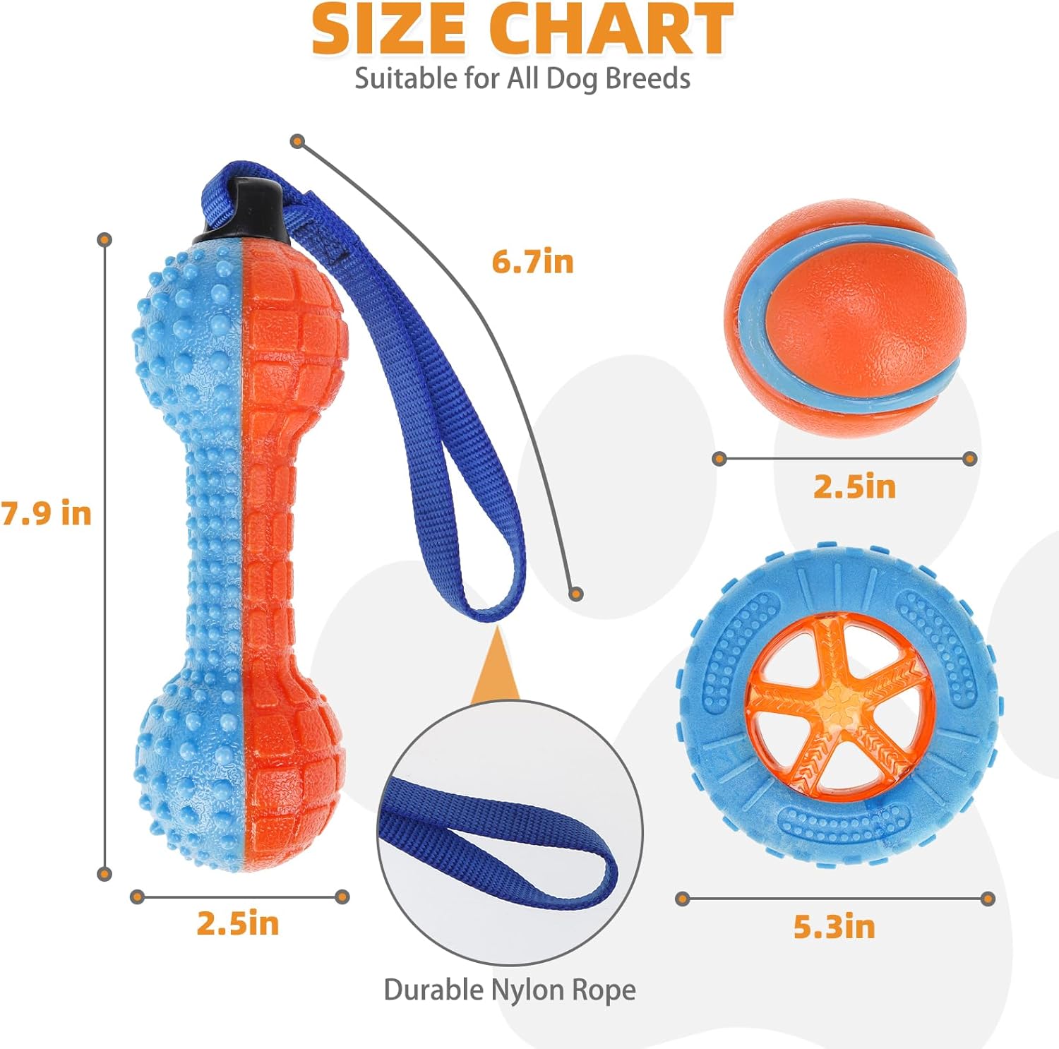 Thumbnail 6 de KOOLTAIL Floating Dog Toys 3 Pack: TPR Water Pool Fetching Toys with Durable Rope