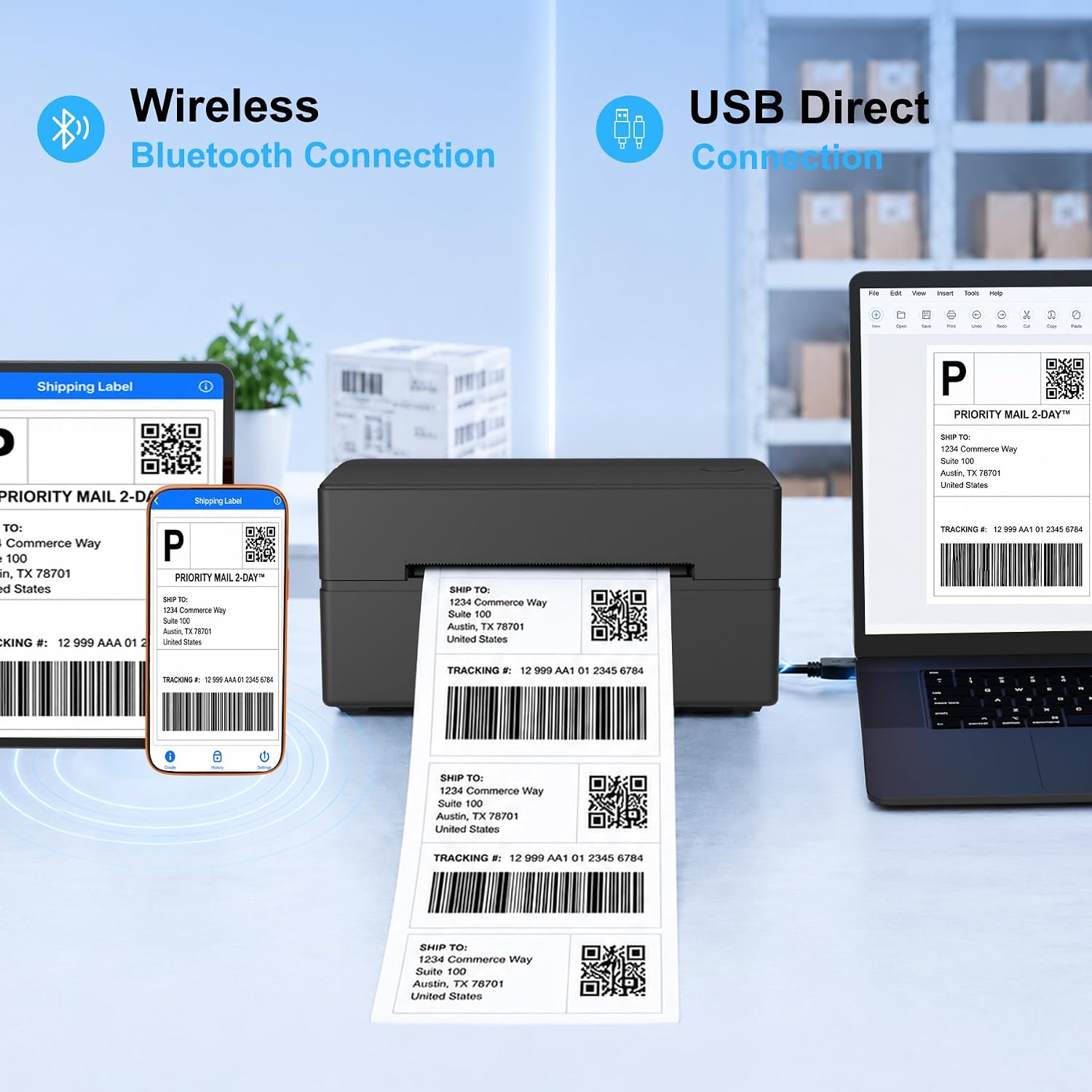 Thumbnail 4 de Bluetooth Thermal Label Printer 4x6