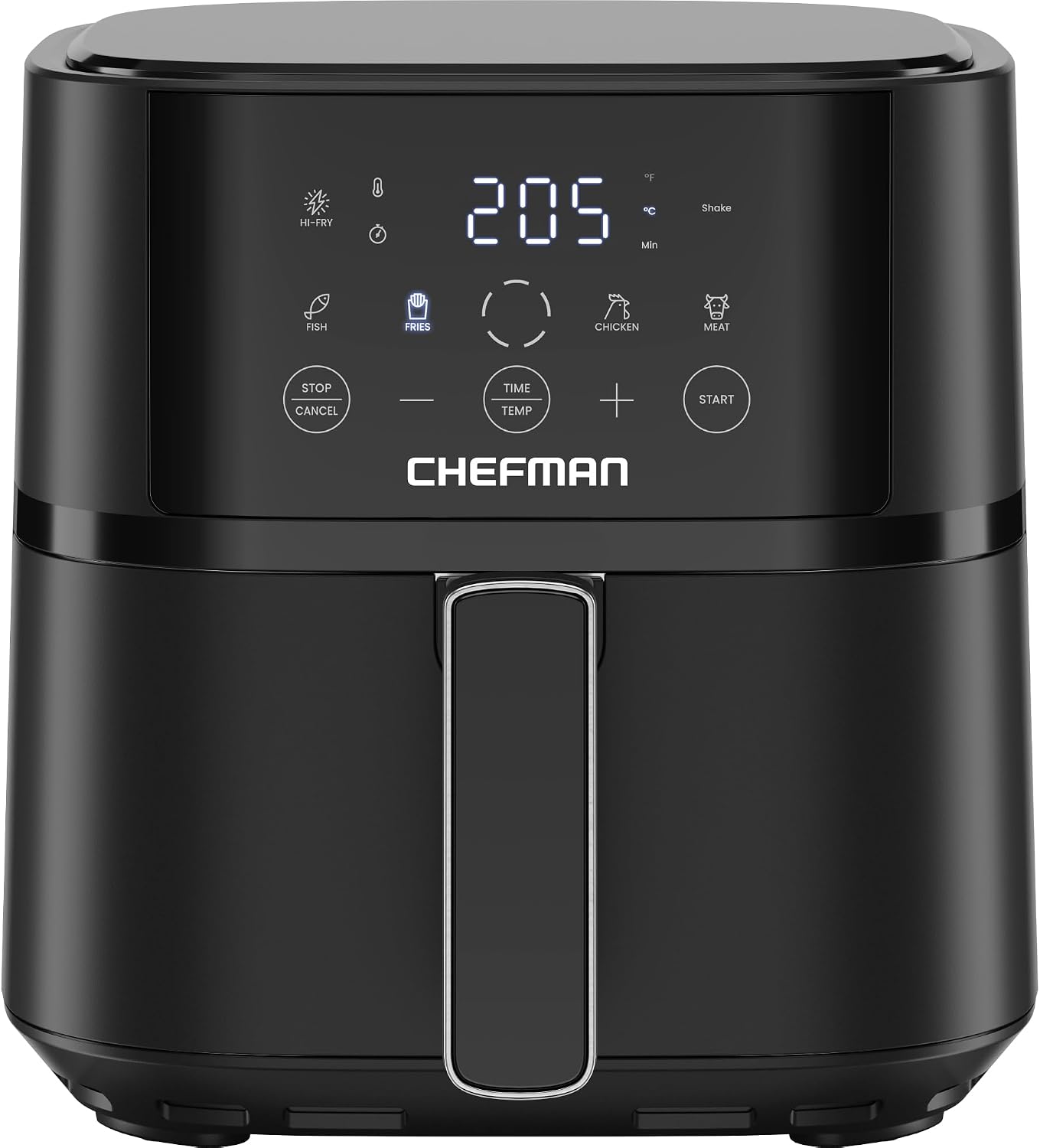 Detalle de Chefman Heißluftfritteuse 3,75L mit Hi-Fry-Technologie – kompakt, günstig gesund fritieren
