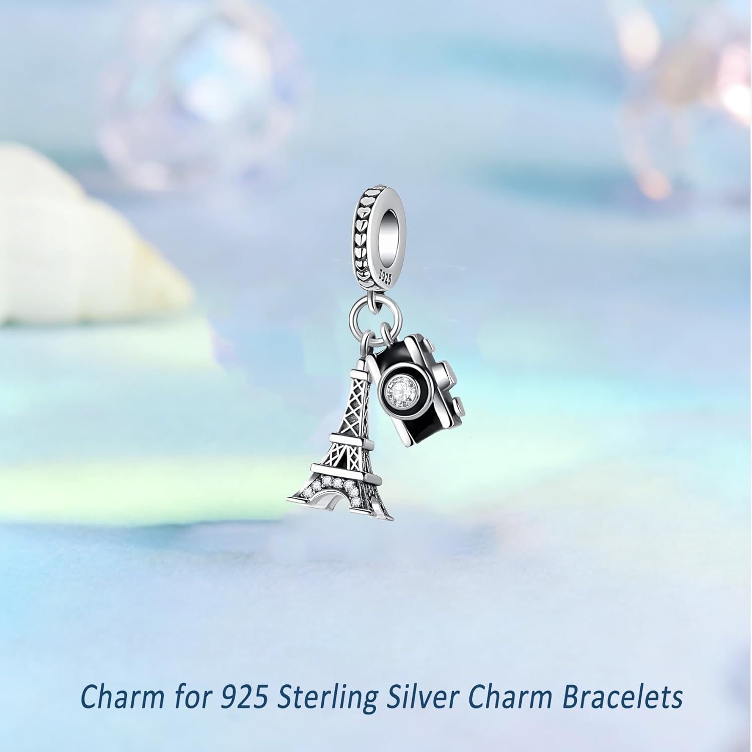 Thumbnail 1 de Hevdlt Familie, Freundschaft und Liebe Charm Anhänger aus 925 SterlingSilber mit Zirkonia (für europäische Armbänder)